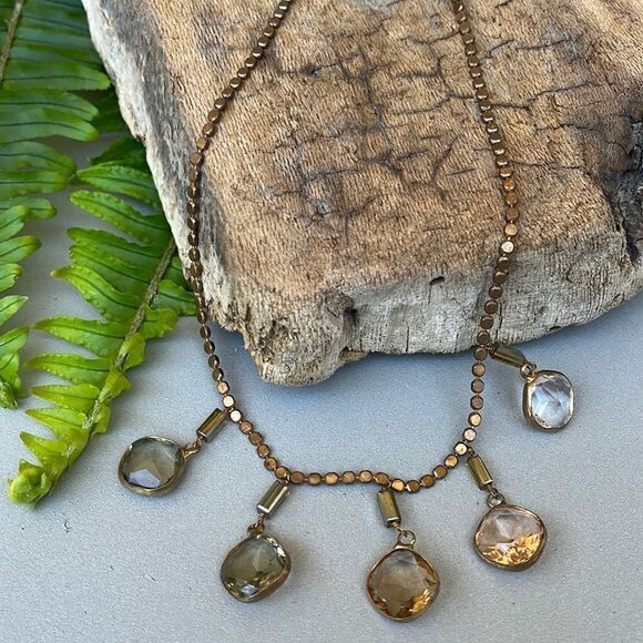 ANTHROPOLOGIE SEREFINA GLSS STONE NECKLACE - Picture 1 of 5